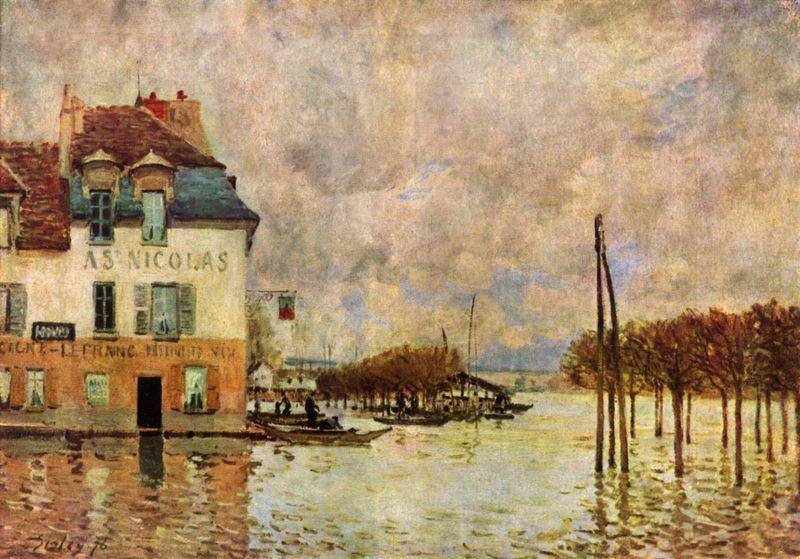Alfred Sisley uberschwemmung von Port-Marly oil painting picture